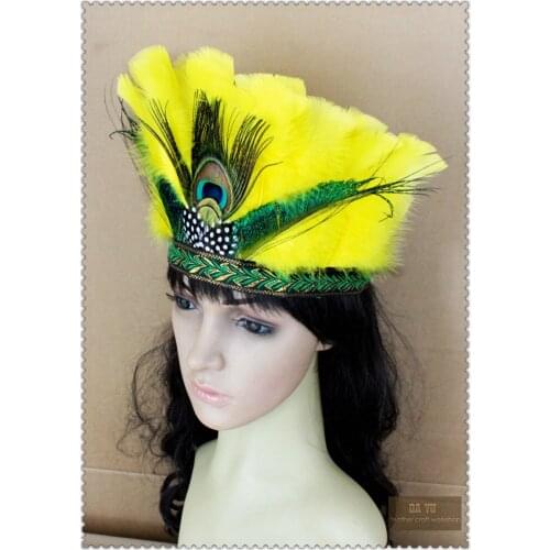 Feather Hair Accessories Headdress Performing Decoration Diy Carnival Halloween Party Headwear