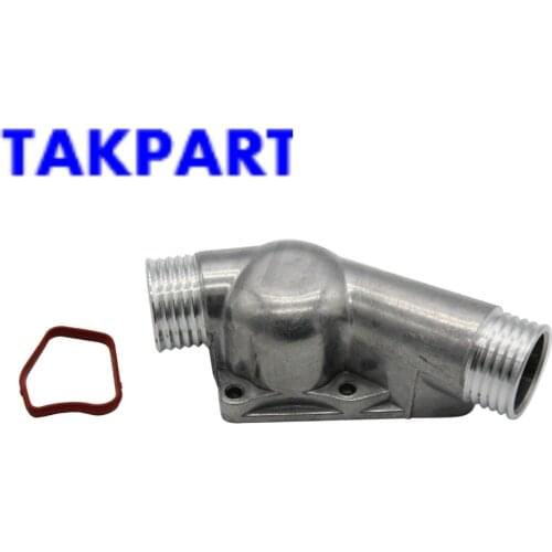 TAKPART Aluminum Thermostat Housing Cover with Gasket for BMW M3 Z3 E34 E36 11531722531 / 11531740437