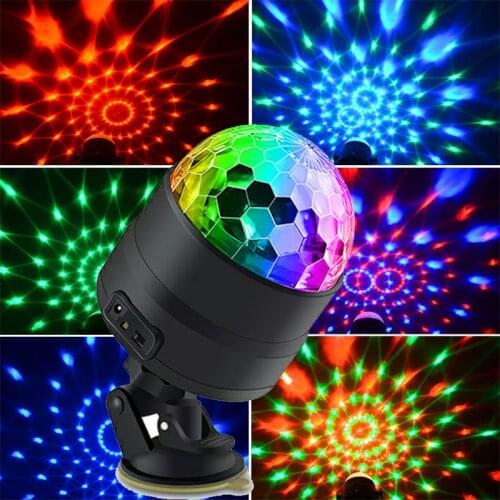 Car Ambient Crystal Light For Sound Control And Rgb, Different Colors Voice Remote Control Multifunction Indoor Atmosphere Light
