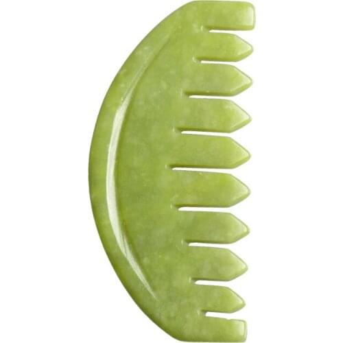 Smooth Curve Jade Comb Scraping Board Female Scalp Body Meridian Acupoint Home Physiotherapy Beauty Daily Skin Care Massage Tool