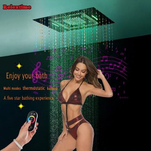 Crystal Pendant Decoration Series Nozzle Light LED Ceiling Shower Head Bluetooth Music Speaker Rain Waterfall Anion Spray Misty