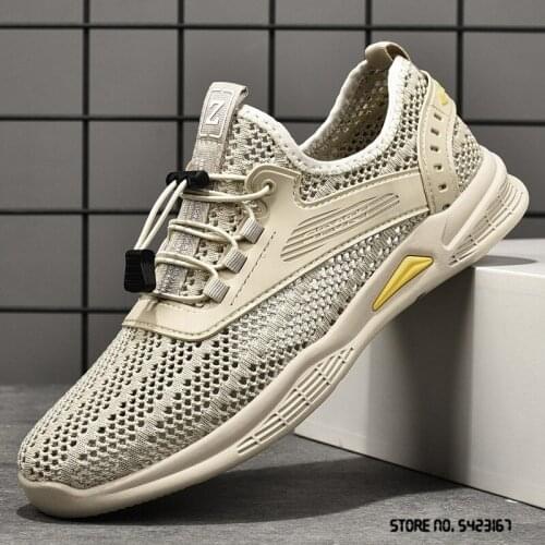 Trend British Retro New Air Breathable Mesh Comfy Shoes Loafers Flats Summer Casual Sports Gym Walking Driving Run Sneakers