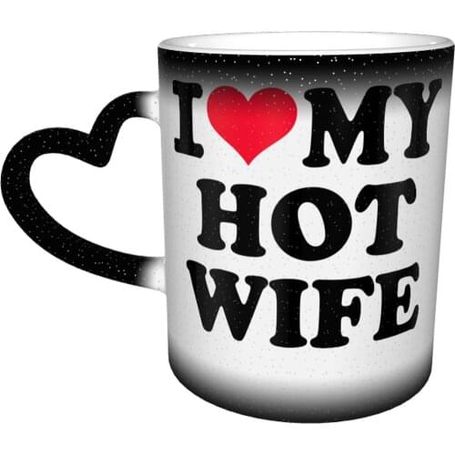 Hot Wife Mug Pottery Cappuccino Mug That Changes Color Creative Fashion Cups