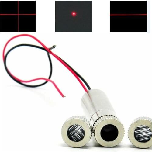 650nm 30mW 3in1 Dot/Line/Cross 12x35mm Focusable Laser Diode Module w/ Driver in