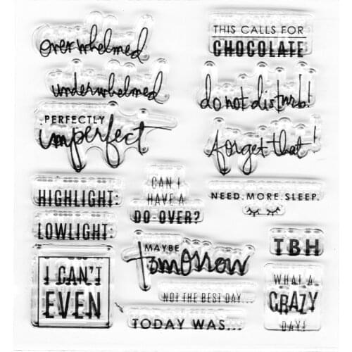 Daily Planner Clear Stamps Mini Transparent Silicone Journal planner Journal Stamps Agenda