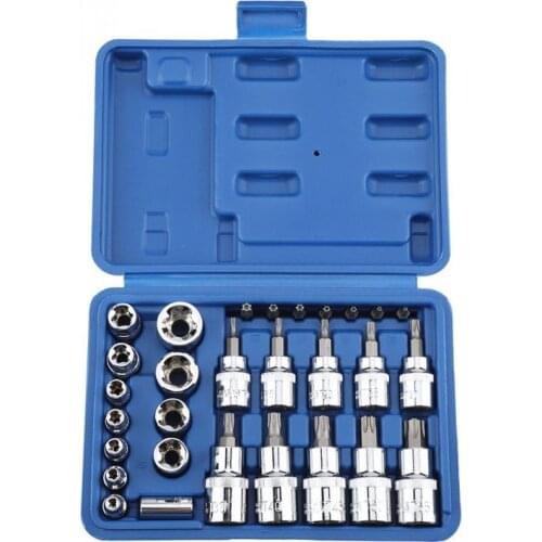 29 PCS Star Socket Tool Set Hard Steel Mechanical Repair Tool Set Socket Adapter Bit Adapter Repairing Tool set Hand Tools