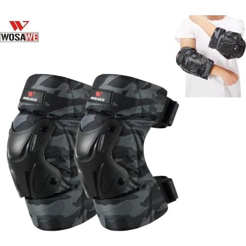 WOSAWE Military Tactical Reflective Elbow Pads Adjustable Motorcycle Hunting Skateboards Shockproof Protection Men Women