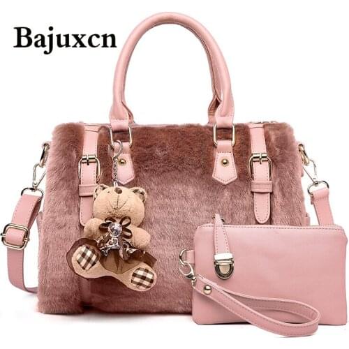 2020 new fashion high quality plush handbags luxury designer classic shoulder bag large capacity messenger bag winter hot sale