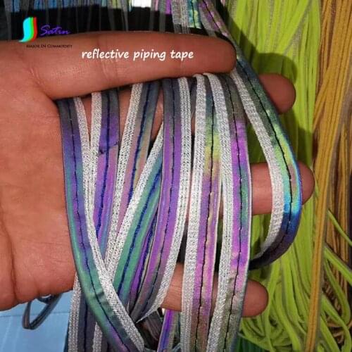 Clothes School Bag Sports Gloves Luggage Labor Insurance Clothing Sew Decoration Gradient Color Reflective Piping Tape