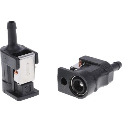 Pair Plastic Fuel Line Tank Connector Fit for Yamaha Outboard Motor Fuel Pipe 6mm