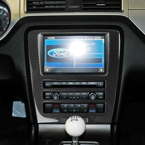 It Is Suitable For 09-13 Ford Mustang Navigation Control Panel 1 Piece The Carbon Fiber