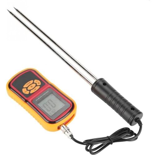 Portable Digital LCD Moisture Meter Grain Moisture Temperature Meter for Wheat Rice Corn Bean GM640
