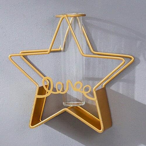 Spreading Station Plant Vase Hydroponic Container Flower Pot Bracket Desktop Decoration Glass Bottle With Metal Stands Set Tall