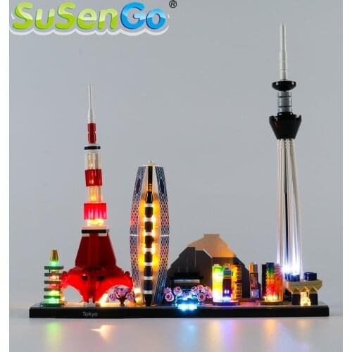 SuSenGo LED Light kit For 21051 Architecture Tokyo skyline souvenir , NO Model