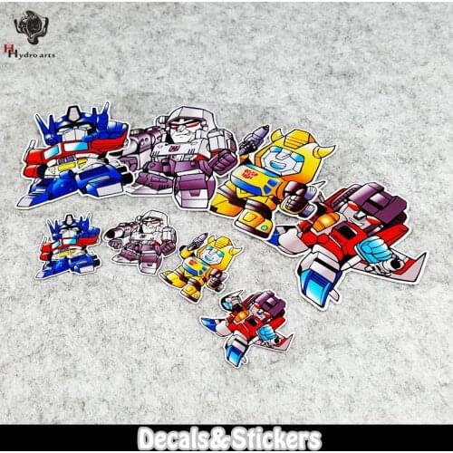 NO.L023 Transformers Autobots Decepticons Q Edition characters Cartoon 3M Reflective Stickers MOTO GP Car Sticker Waterproof
