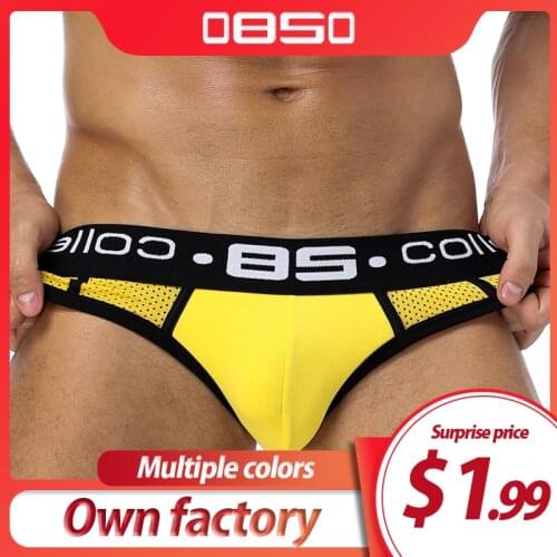 Brand Men Underwear Mesh Qucik-Dry Sexy Men Briefs Breathable Mens Slip Cueca Male Panties Underpants Briefs 3 colors B107