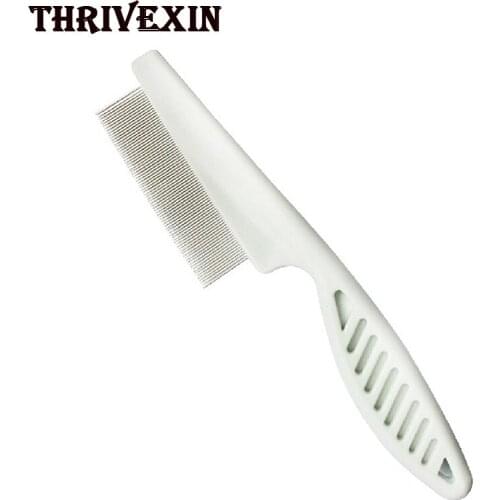 Pet Narrow Tooth Comb Nit Lice Flea Flat Brush Cootie Delousing Rid Head Lice Anoplura Dandruff Close-tooth Combs for Cats Dogs