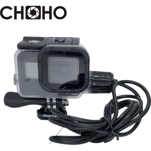 Waterproof Case Housing Diving 30M motorcycle Charging cable Protective Shell For Gopro Hero 5 6 7 Black New go pro Accessories