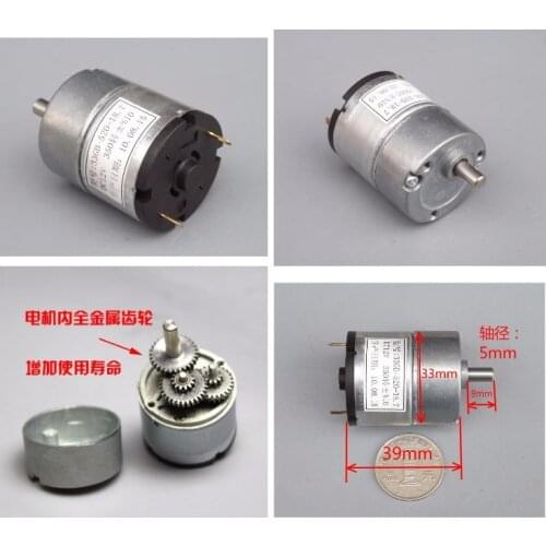 High Performance 33GB-520 DC Motor Engine 12V/350rpm High Speed Metal Gear Motor For RC Smart Tank Car Robot Diy For Arduino