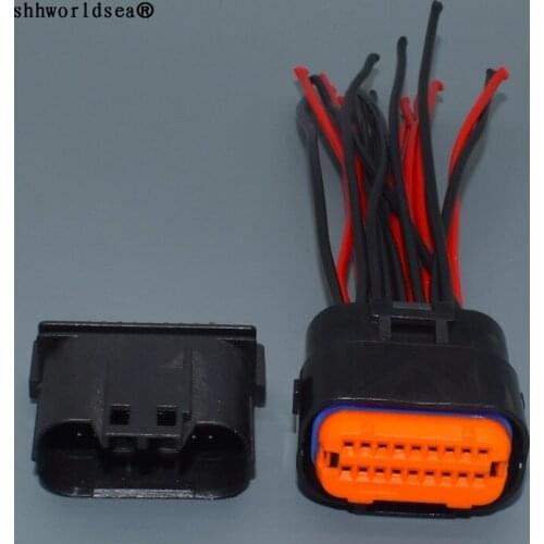 Worldgolden 18 Pin/Way ECU Standard Pinheader Male Female Plug Housing Automotive Connector MX23A18SF1 MX23A18NF1 with wire