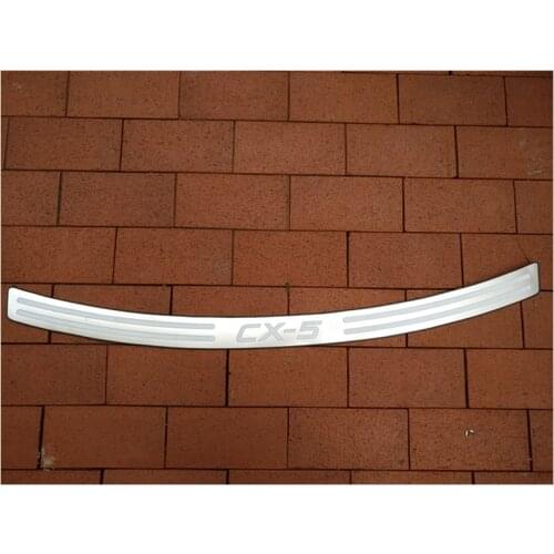 REAR OUTER BUMPER PROTECTOR TRIM DOOR SILL SCUFF COVER PLATE ACCESSORIES Fit For Mazda CX-5 CX5 2013 2014 2015 2016 Car Styling