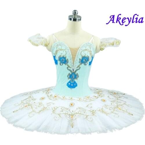 Women Professional Ballet Tutu Skirt Green White Childrens Nutcracker Classical Tutus Dress Dance Ballerina Costumes For Female