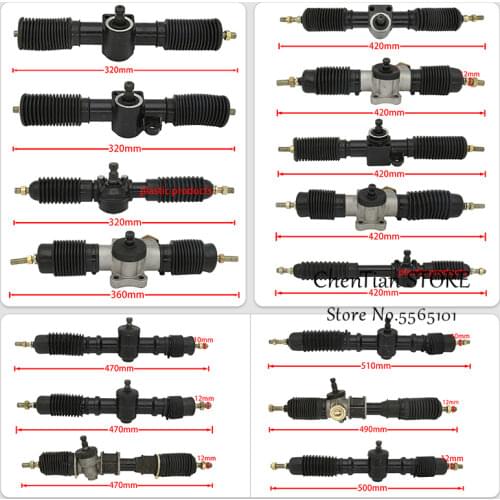 1 pcs 320mm/420mm Power Steering Gear Shaft Rack Pinion Assembly For DIY China Go Kart Buggy Karting ATV UTV Bike Parts