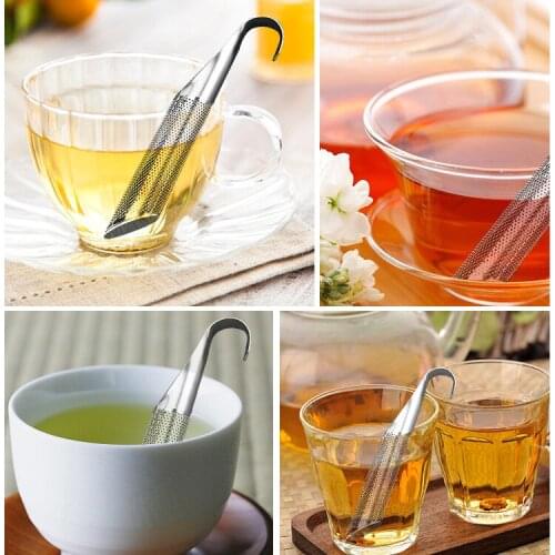 1Pcs Stainless Steel Tea Infuser Loose Leaf Tea Strainer Pipe Filter Diffuser Metal Brew Tea Accessories