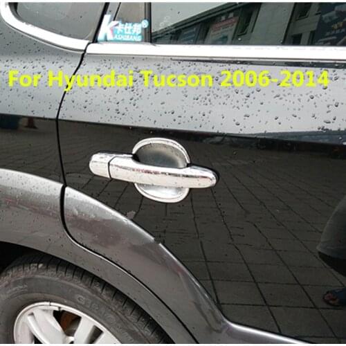 For Hyundai Tucson 2006-2014 Chrome Handle Cover/ABS Door Bowl Cap Cover Trims Car-Styling Accessories 4-8pcs