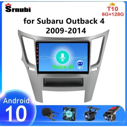 Android 10 AI Voice Control Car Radio for Subaru Outback 4 Legacy 5 2009 - 2014 Carplay Android AUTO Multimedia Player GPS 2din