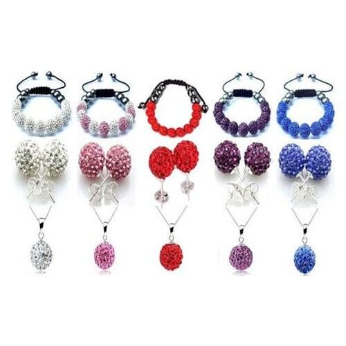 Free shipping! pju Best micro pave CZ Disco Ball Beads Bracelet fasion Gift jewelry Discount. crystal