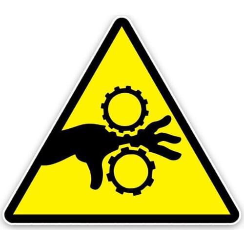 Fuzhen Boutique Decals Exterior Accessorie Personality CRUSH HAND Triangle Warning PVC Decal Car Sticker 14cm X 12cm