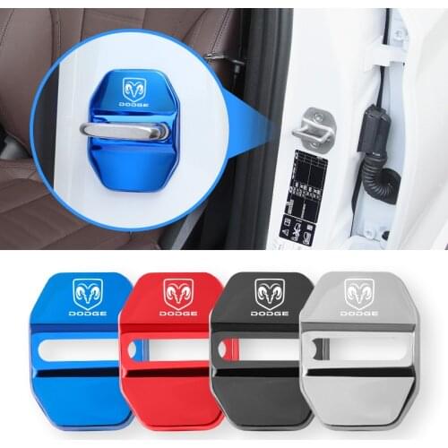 Car Door Lock Covers Stainless Steel Sticker Accessories For Dodge Charger Ram-1500 Challenger Journey Caliber Nitro Durango