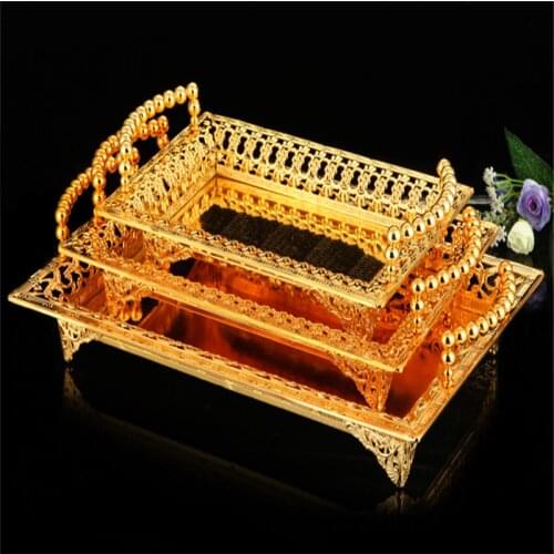 Elegant pearl decoration plate dessert plate fruit cake cake rack fruit plate tray decoration wedding party plate