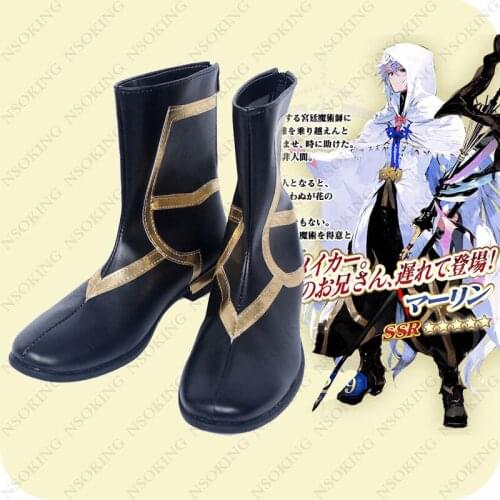 FGO Fate Grand Order Caster Shoes Anime Merlin Cosplay Boots