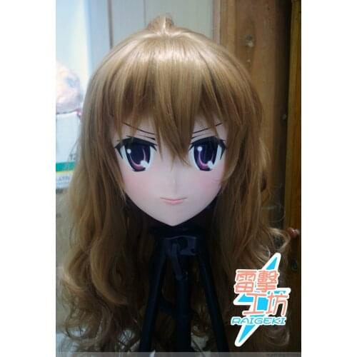 KM9164) Handmade Female Sweet Girl Resin Crossdress Outfit Cosplay Japanese Animegao Role Play Kigurumi Mask