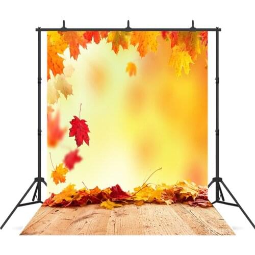 Marple Leaves Photography Background Wooden Floor Backdrop For Photograph Accessories Child Baby Photo Backdrops Photo Studio