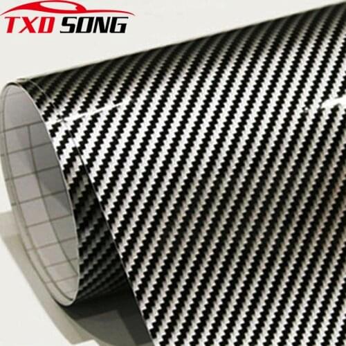 50CM*1/2/3/4/5/6M Premium 2D Glossy Carbon Fiber Vinyl Car Wrap Film Sheet For Car Sticker Laptop Skin Motorcycle Wrapping