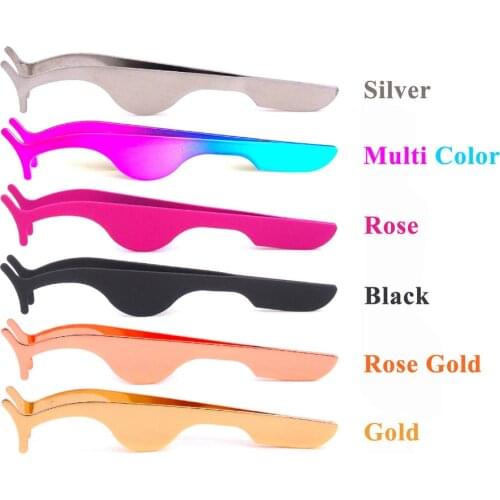 Stainless Steel False Eyelashes Extension Curler Fake Eye Lash Eyelash Tweezers Applicator Clip Clamp Eyes Makeup Beauty Tools
