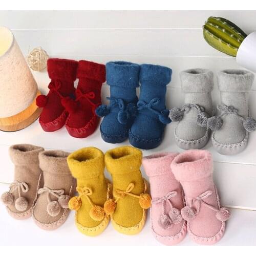 Autumn Winter Thick Baby Socks Boy Girl Socks Infant Cotton Baby Kids Leg Warmers Children Floor Socks Anti-Slip Baby Shoes Sock
