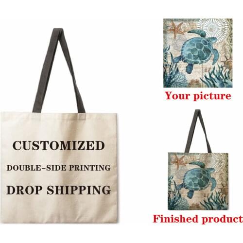 DIY logo custom printed cloth bag casual casual mini shoulder bag small flip phone bag print your design double print