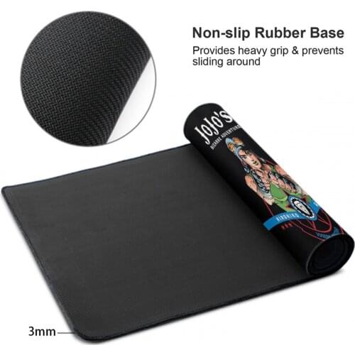 Jojos Bizarre Adventure Anime Mouse Mat Computer Gaming Mousepad Anti-slip Natural Rubber with Locking Edge Gaming Mouse Mat