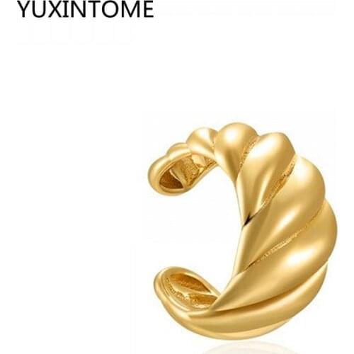 1PC Punk Gold Ear Cuff 925 Sterling Silver Conch Clip Earrings For Women Climbers No Piercing Fake Cartilage Earrings Jewelry