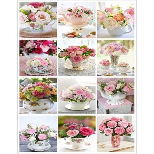 SHAYI DIY 5D Diamond Painting Flower Scenery Mosaic Embroidery Cross Stitch Full Square/Round Drill Drawing Room Decor Painting