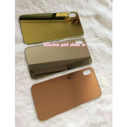 Original For Phone x Battery Cover Door Back Glass Housing Replacement back glass 24ct gold rose gold with Adhesive Sticker