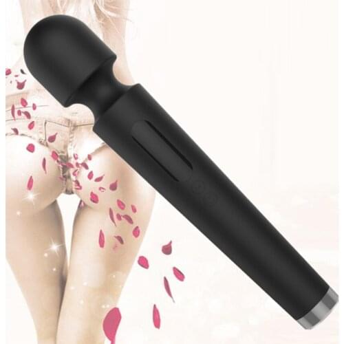 Full Silicone LED 20*4cm Handle USB MINI AV Rod Wand Vibrator Massager Magic Vibrator Clitoris Stimulator Sex Toy For Woman