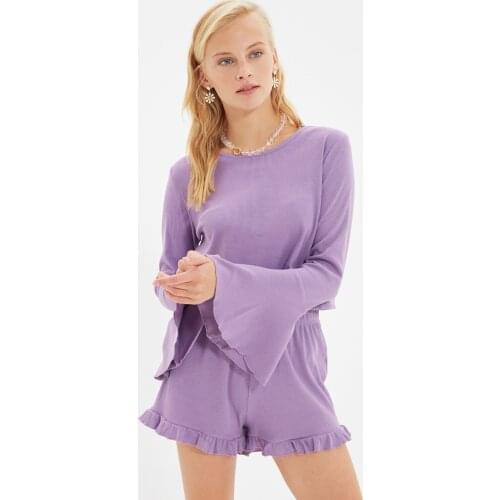 Trendyol Lilac Camisole Knit Bottom-Top Suit THMAW22PT0267