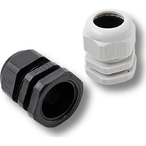 Waterproof Cable Gland Connector IP68 White Black Nylon Plastic Metric Cable M6 M8 M10 M12 M14 M16 M18 for 4-8mm Cable 10pcs
