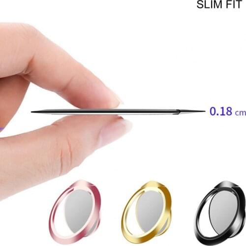 360 Degrees Rotating Finger Ring Holder Stand Grip For Mobile Phone Car Magnetic Mount Phone Back Sticker Pad Unniversal Bracket