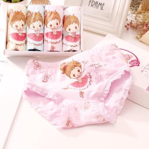 6pcs/lot high quanlity Childrens underwear girl 100%cotton underwear 2-10years old girl underwear boxer briefs baby underwear